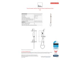 Specification Sheet - Faucet Strommen Vara Disc Single Rail Shower Armada Bronze (3 Star)