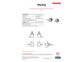 Specification Sheet - Mizu Drift Wall Top Assemblies Brushed Gunmetal Lead Free