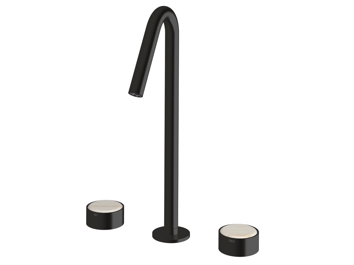 Supporting Image - Sussex Pure Elemental Vessel Basin Set PVD Matte Black (5 Star) Lead Free with Aurora Insert