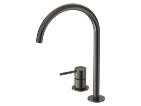 Hero - Mizu Drift Extended Height Hob Mixer Set Brushed Gunmetal (5/6 Star) Lead Free