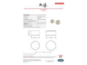 Specification Sheet - Milli Pure Progressive Mixer Tap Diverter System Right Hand with Cirque Textured Handle PVD Brushed Nickel