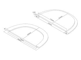 Mizu Soothe Halfmoon Bath Shelf 830mm Walnut