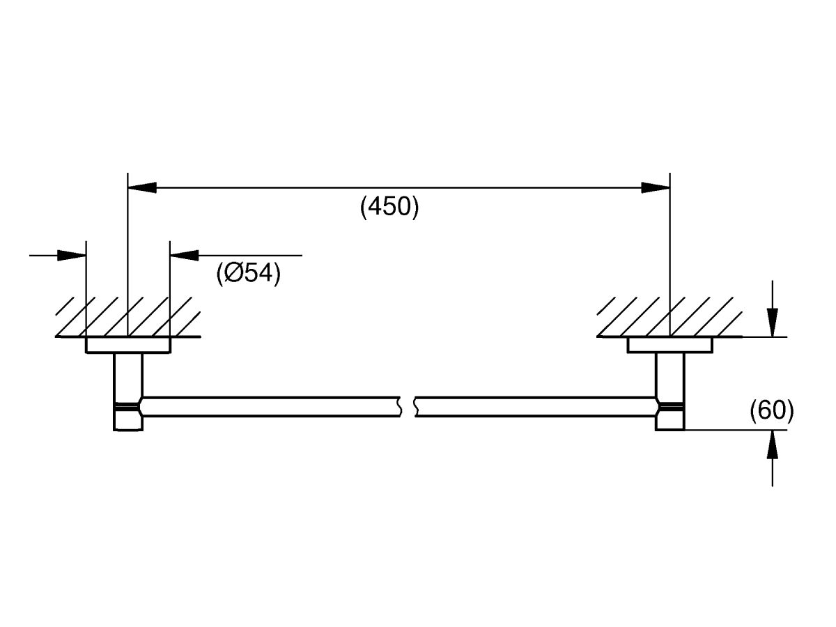 GROHE Essentials Accessories Towel Rail 450mm Chrome
