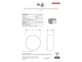 Specification Sheet - Milli Pure Progressive Hob Mixer Tap with Diamond Textured Handle PVD Brushed Nickel