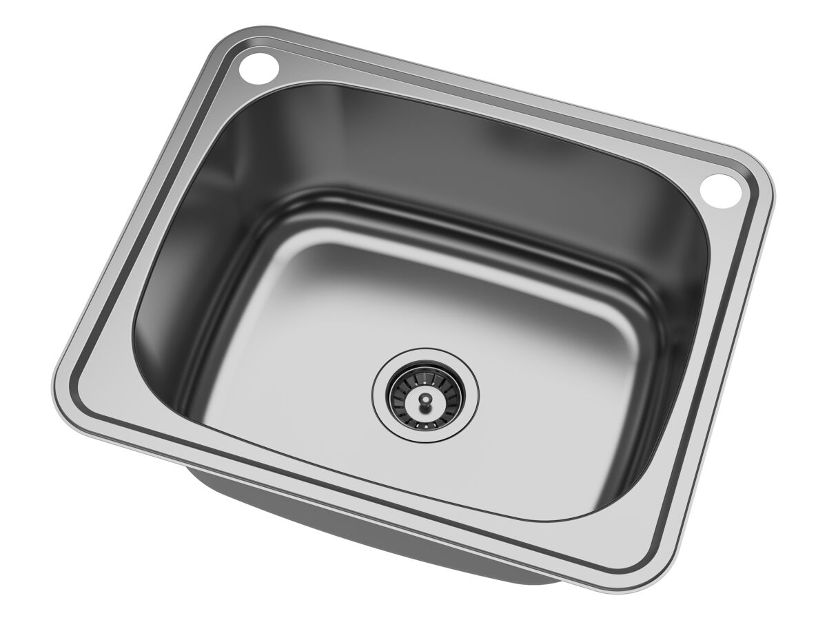 Supporting Image - Posh Bristol Standard Inset Laundry Trough 45L with 1 Taphole and Bypass Stainless Steel
