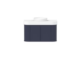 Supporting Image - Kado Era Double Curve All Door 900mm Wall Hung Vanity Centre Basin 90mm Durasein Top Royal Battle Blue