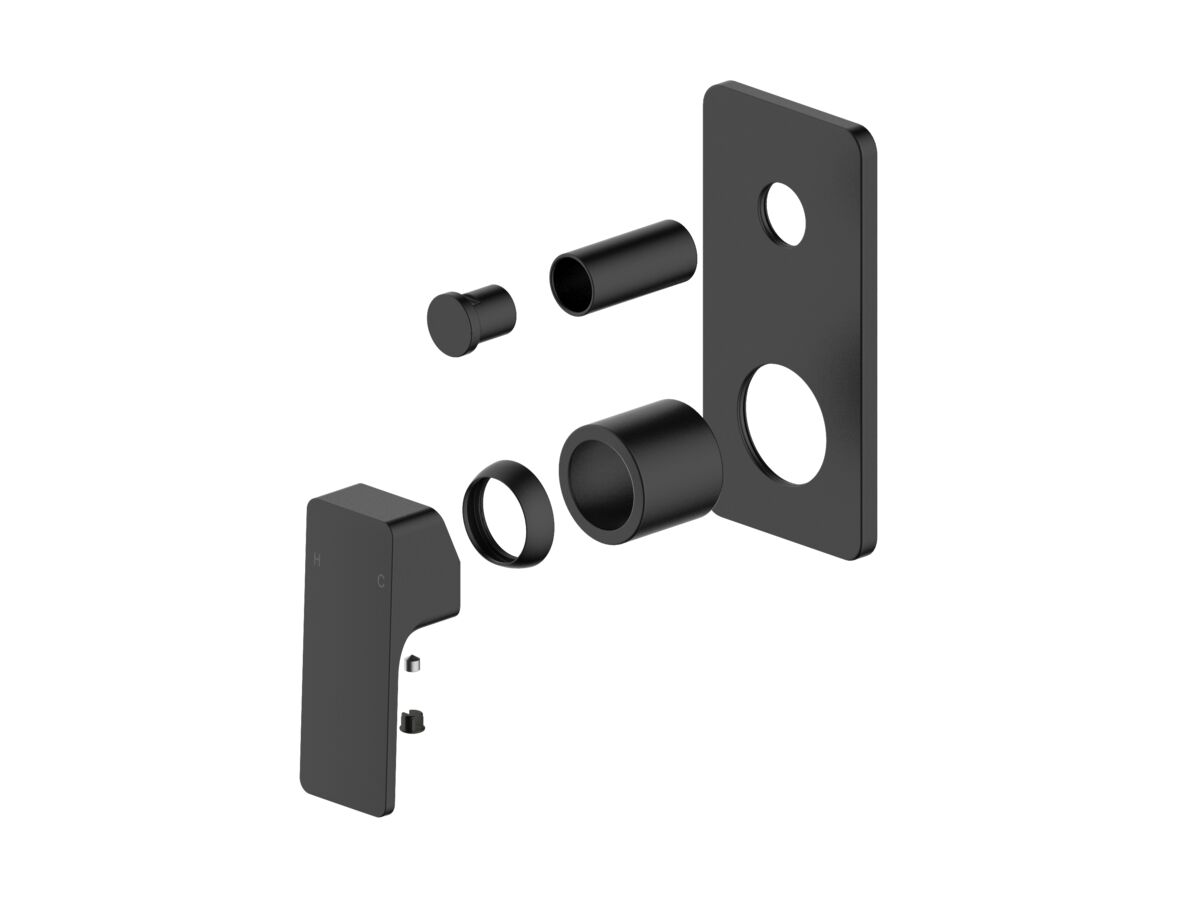 Hero - Mizu Bloc Shower Mixer with Diverter Trimset Matte Black