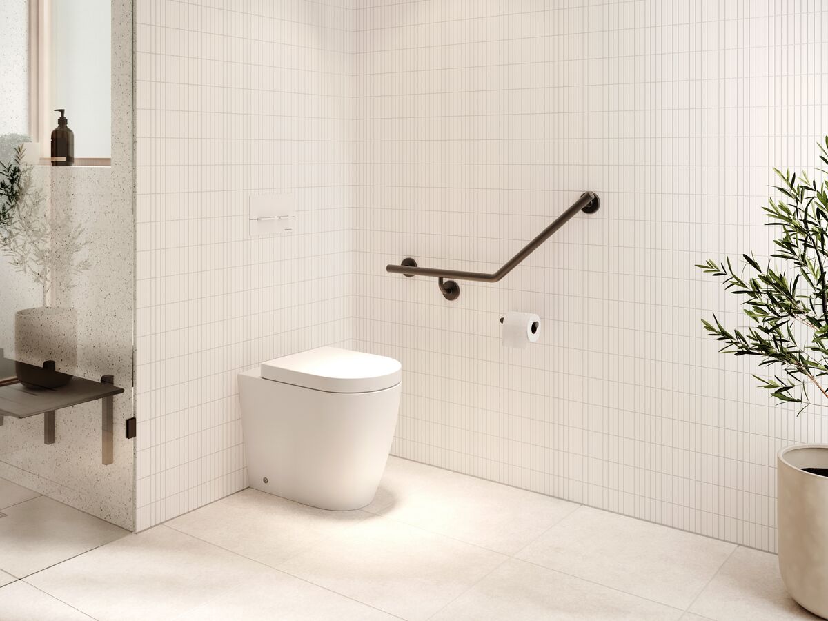In Situ - Mizu Commercial Bathroom - Wolfen Back to Wall Toilet Matte Black