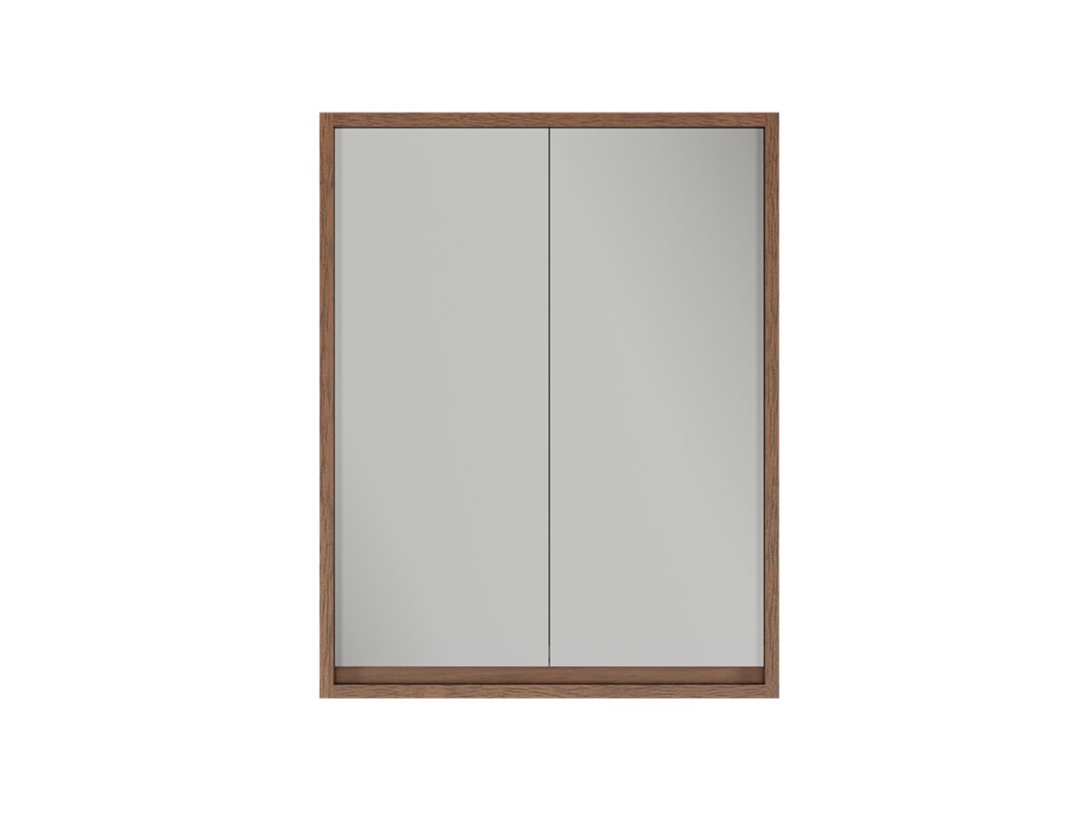 Supporting Image - Kado Aspect 600mm Mirror Cabinet Two Doors - Florentine Walnut