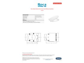 Specification Sheet - Roca Debba Rimless Soft Close Quick Release Seat White