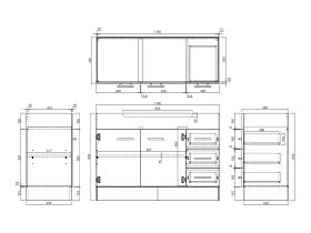 Posh Bristol MK2 1200mm Vanity Unit with Kick Centre Bowl