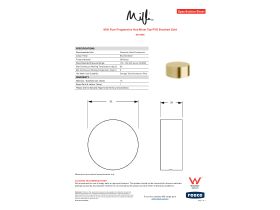 Specification Sheet - Milli Pure Progressive Hob Mixer Tap PVD Brushed Gold