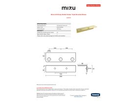 Specification Sheet - Mizu Drift Soap Bottle Holder Triple Brushed Brass