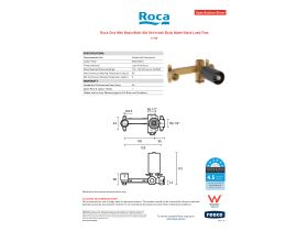 Specification Sheet - Roca Ona Wall Basin/Bath Mixer Set Inwall Body Matte Black