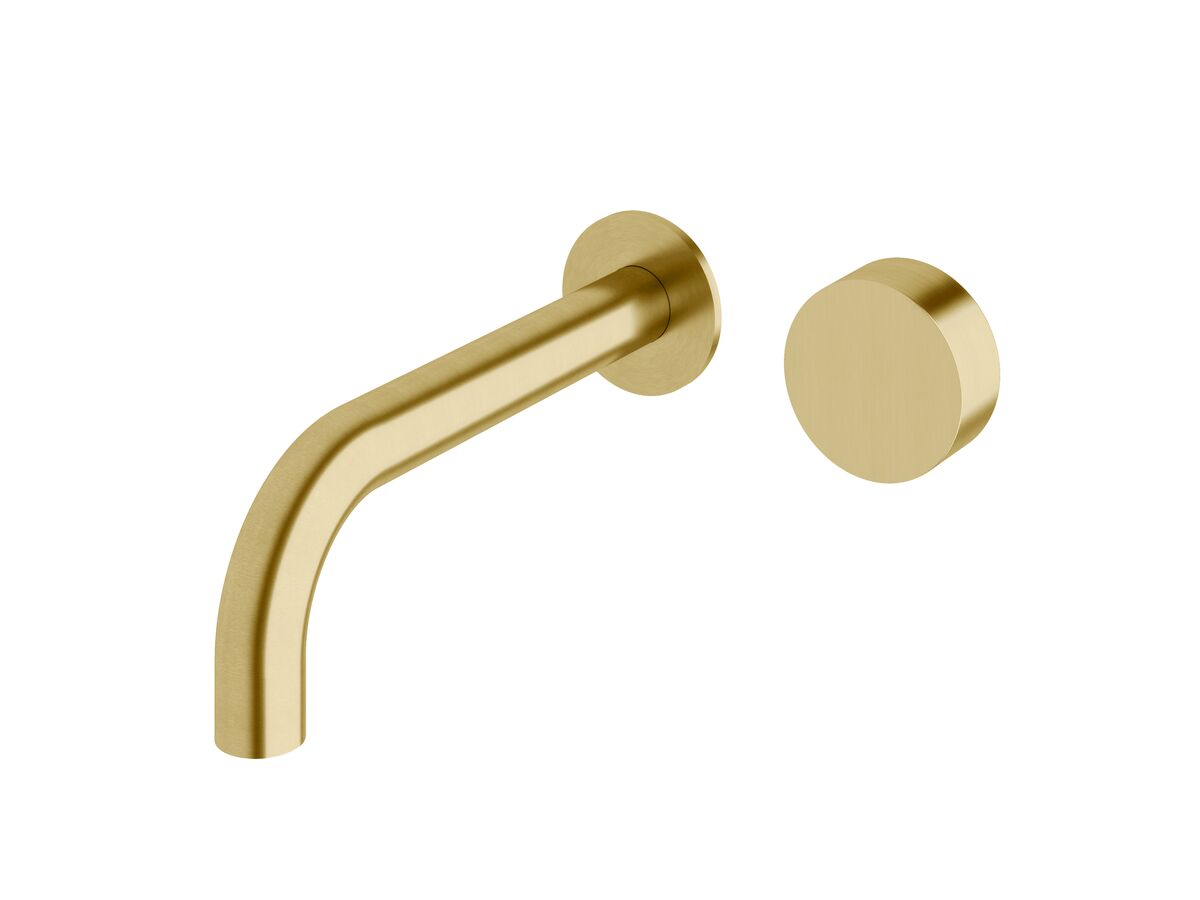 Sussex Pure Progressive Wall Bath/Basin Mixer Tap System 200mm PVD Brushed Gold (3 Star)