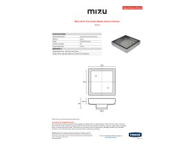 Specification Sheet - Mizu Drift Tile Insert Waste 50mm Chrome