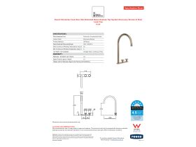 Specification Sheet - Faucet Strommen Vara Disc Hob Extended Basin Hostess Tap System Right Hand Discovery Bronze (6 Star) Lead Free