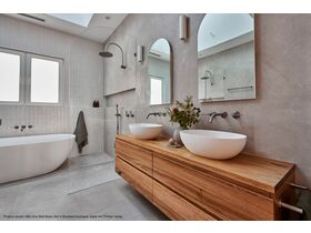 Sussex Oria Wall Basin Set & Kado Arc Timber Vanity