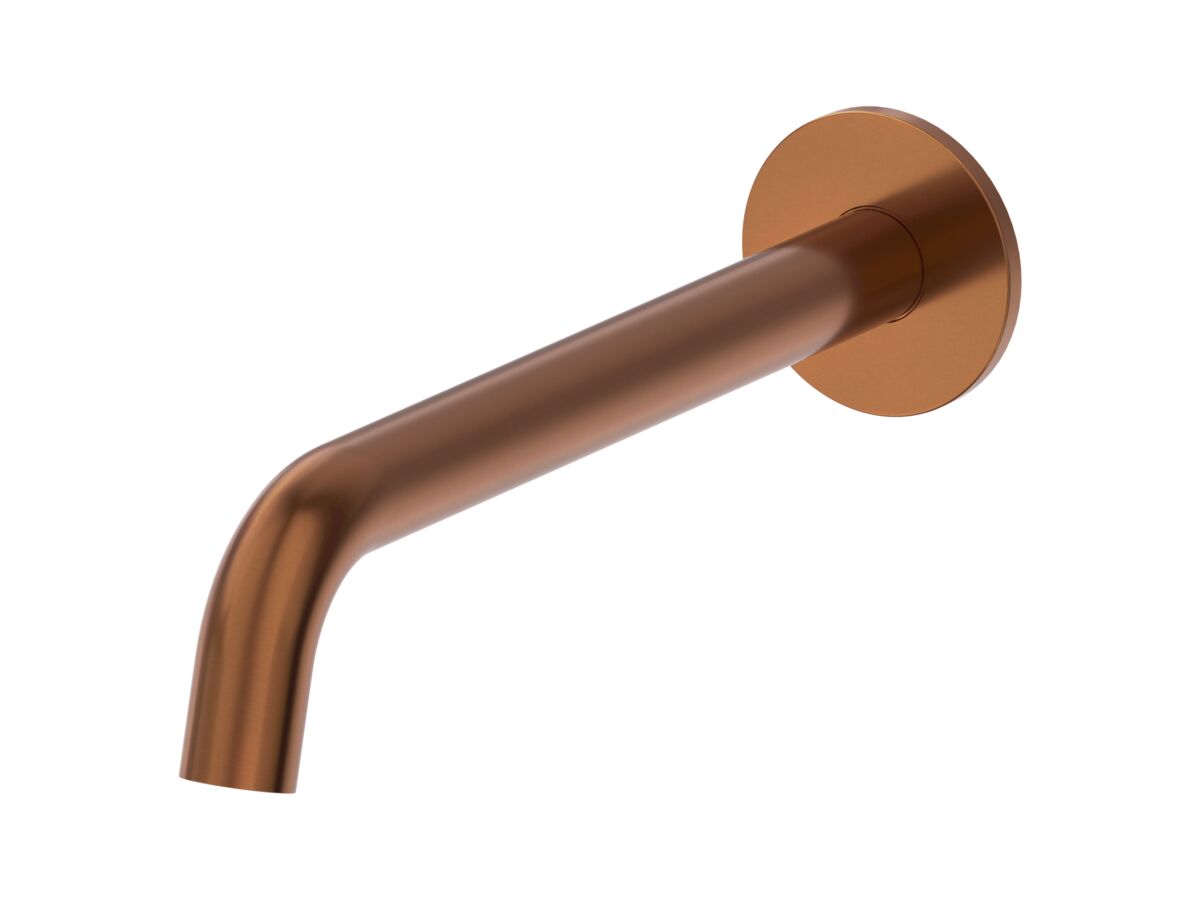 Hero - Mizu Drift Wall Basin/Bath Outlet Curve Spout 250mm Brushed Bronze (6 Star) Lead Free