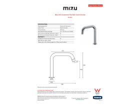 Specification Sheet - Mizu Drift Gooseneck Hob Bath Outlet Chrome