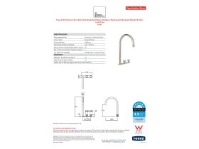 Specification Sheet - Faucet Strommen Vara Disc Hob Extended Basin Hostess Tap System Right Hand Brushed Nickel (6 Star) Lead Free
