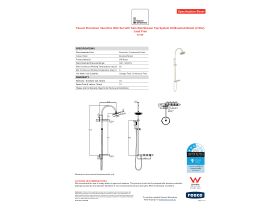 Specification Sheet - Faucet Strommen Vara Disc Wall Set with Twin Rail Shower Tap System Kit Brushed Nickel (3 Star) Lead Free