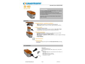 User Manual - Sauermann SI-60 Condensate Pump Piston 20l/hr