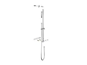 Hero - Faucet Strommen Vara Disc Wall Set with Single Rail Shower Tap System Trimset Chrome (3 Star) Lead Free