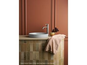 In Situ - Robert Gordon Potters 370mm Semi Inset Basin in Dove Speckle