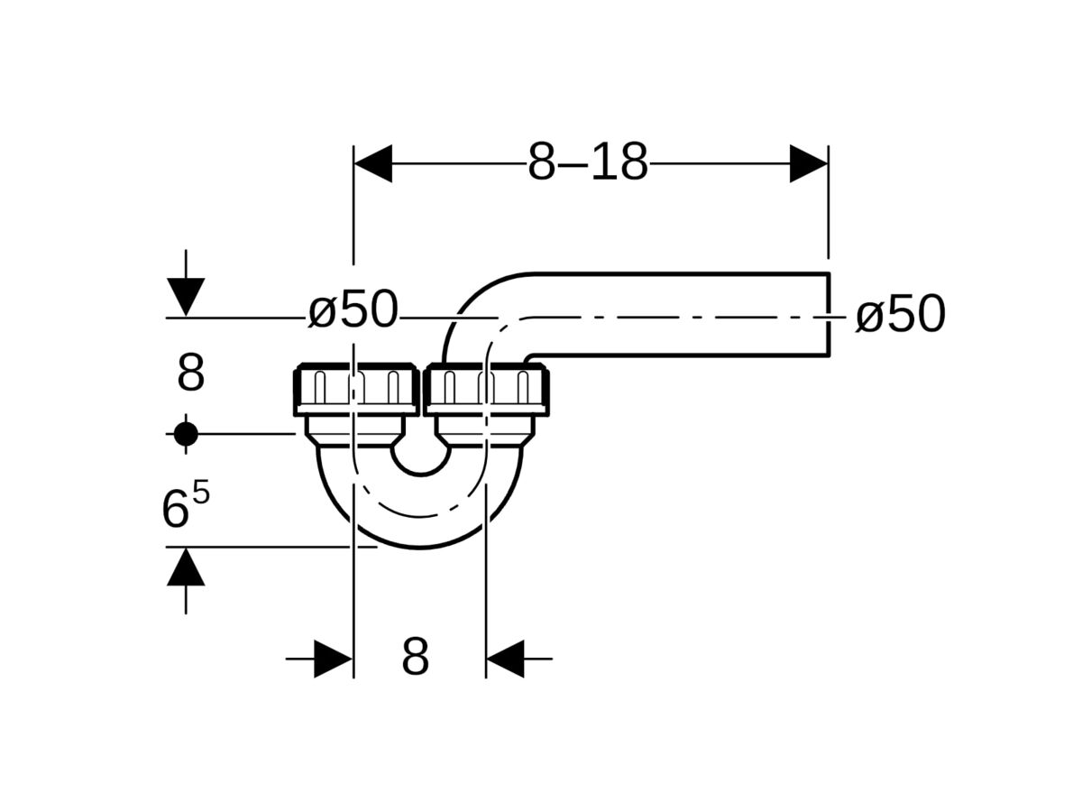 Geberit P Trap 2" x 50mm
