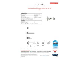 Specification Sheet - Scala Straight Wall Basin Set 200mm Chrome (6 Star) Lead Free