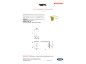 Specification Sheet - Mizu Drift Soap Bottle Holder Brushed Brass