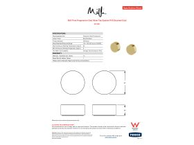 Specification Sheet - Milli Pure Progressive Dual Mixer Tap System PVD Brushed Gold
