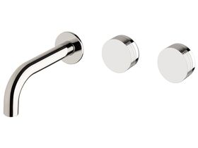 Sussex Pure Wall Bath Hostess System 160mm Right Hand with Cirque Textured Handles Chrome