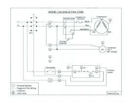 Wiring Diagram - Tecumseh Condensing Unit CAJ (CSIR) Single Fan