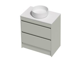 Posh Domaine Twin 750 2 Drawer Floor Standing Colour Cherry Pie - Basin not included
