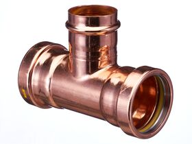 >B< Press Gas Reducing Tee 65mm x 65mm x 50mm