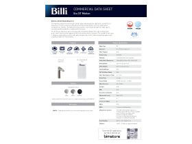 Technical Guide - Billi Touch Motion Boiling Chilled Tap Eco Small Capacity for Up To 10 People