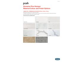 Material, Colour and Finishes - Posh Domaine Plus Hamper Floor Mounted Vanity