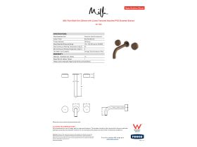 Specification Sheet - Milli Pure Bath Set 200mm with Linear Textured Handles PVD Brushed Bronze