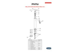 Component Listing - Mizu Drift Extended Basin Mixer Tap