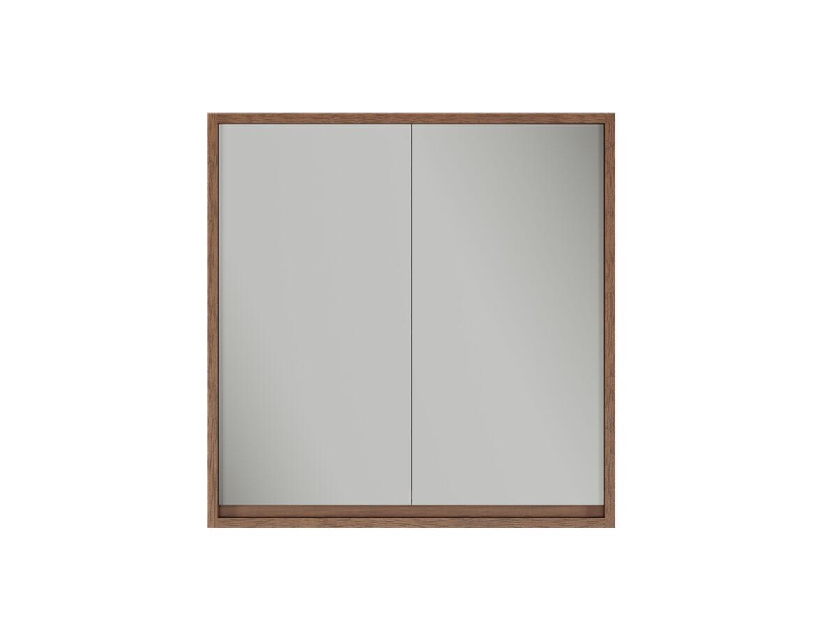 Supporting Image - Kado Aspect 750mm Mirror Cabinet Two Doors - Florentine Walnut