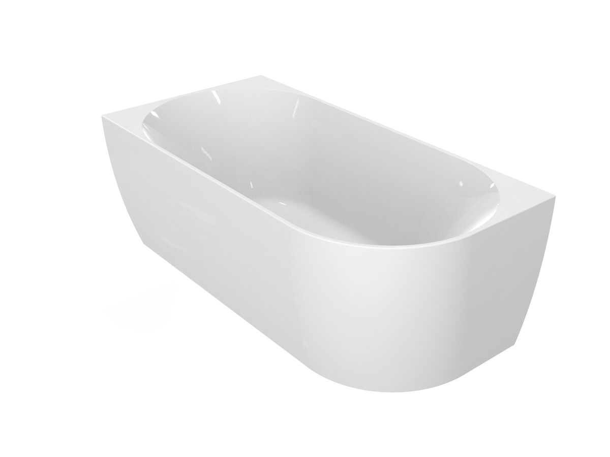 Posh Solus Back To Corner Freestanding Bath 1500mm Left Corner White