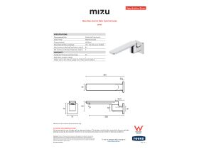 Specification Sheet - Mizu Bloc Swivel Bath Outlet Chrome