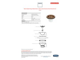 Specification Sheet - Memo Basket Plug & Waste 90mm x 50mm (Suits Stainless Steel Sinks) Bronze
