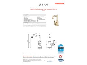 Specification Sheet - Kado Era English Basin Mixer Brass Gold (5 Star) Lead Free