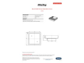 Specification Sheet - Mizu Drift MK2 Tile Insert Waste 80mm Chrome