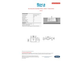 Specification Sheet - Roca Easy Semi Inset Basin 550mm x 450mm 1 Taphole White