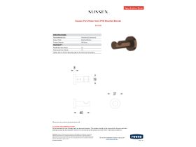 Specification Sheet - Sussex Pure Robe Hook PVD Brushed Bronze