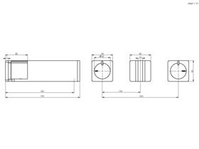 Milli Axon Wall Basin Set with Black Outlet Chrome/ Matte Black (6 Star)